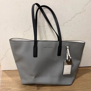 Marc Jacobs sidekick colorblocked Elegant Gray white and blackTote,shoulder bag